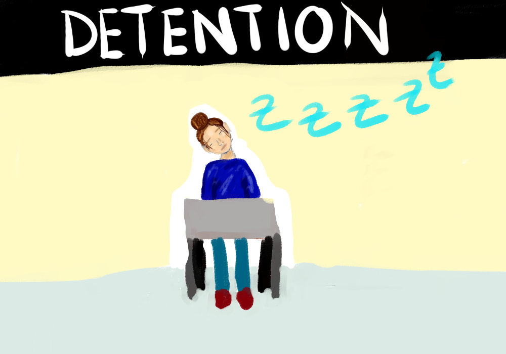 cartoon lunch detention