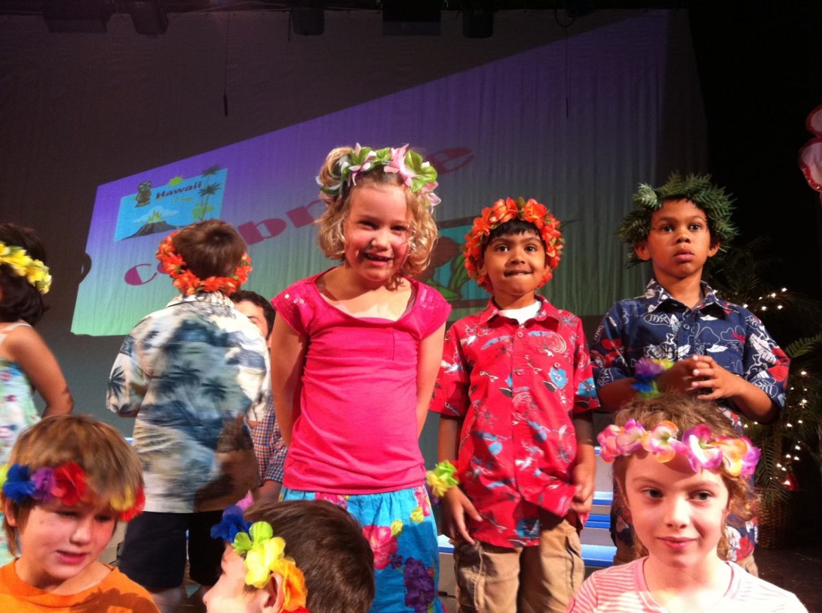 PERFORMING From the hawaiian play hlavka is dressed up.