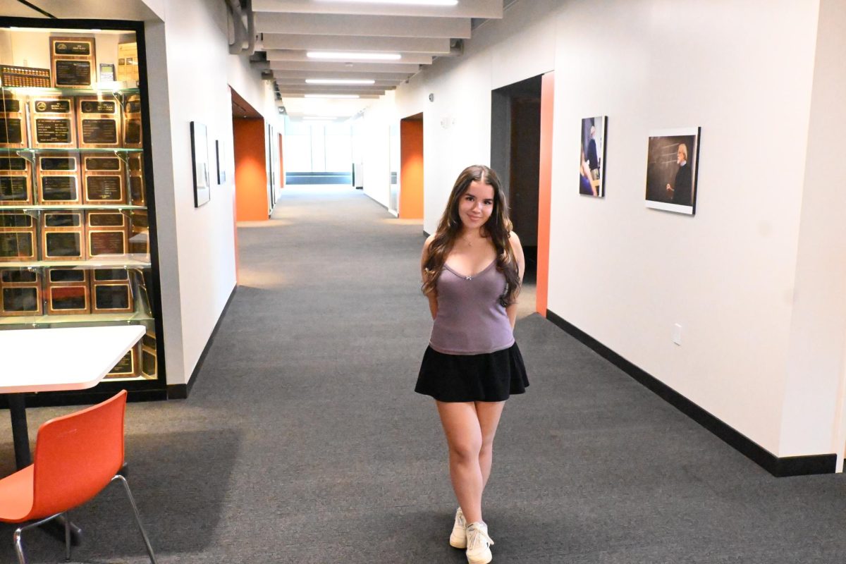 DAD'S INFLUENCE: Sophomore, Maisy Torres's father picks out her outfit for the first day of school the night before. 