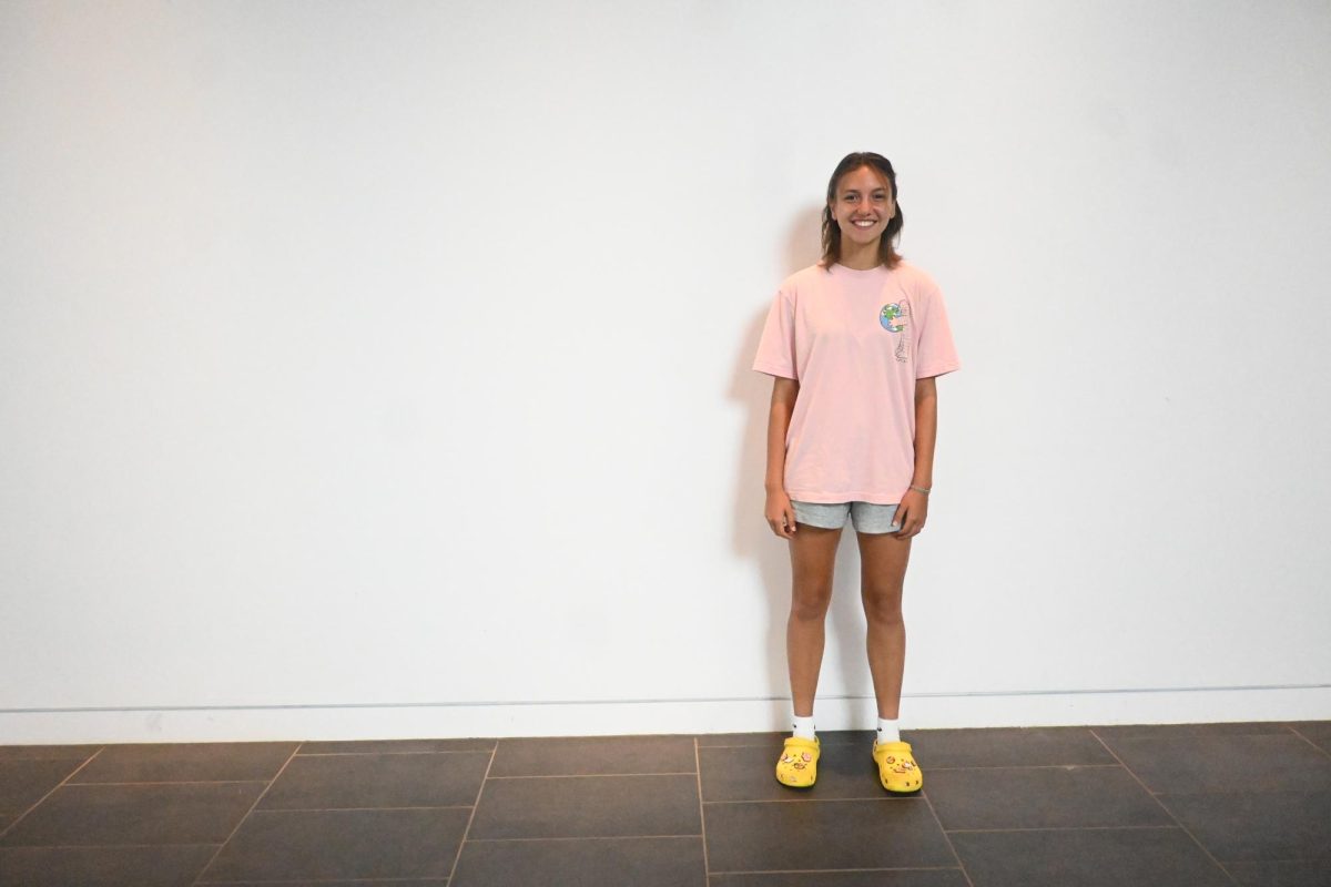 WINNING SHOE: Sophomore Naomi Glozman chose her shoes based on the fun stories that were made around the shoes at the Respect Retreat that was held for the sophomores on the 21st.