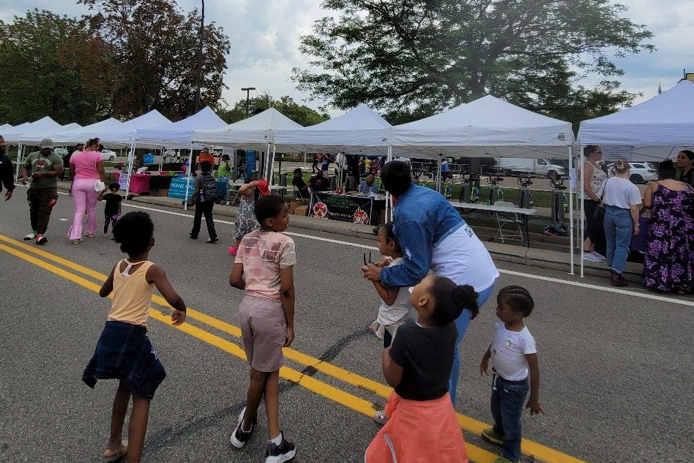 DRIVING DRONES. Johnson leads an activity at her volunteer job, flying drones with children. “Volunteer for the things you care about; I care about my community and helping,” Johnson said. 