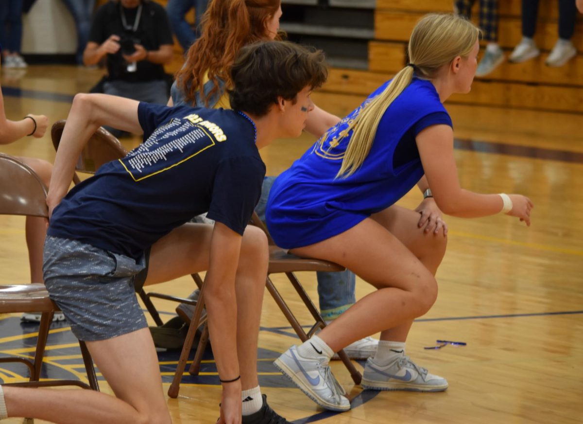 The entire Upper School gathered in the gym on Friday for the annual Pepfest celebration.