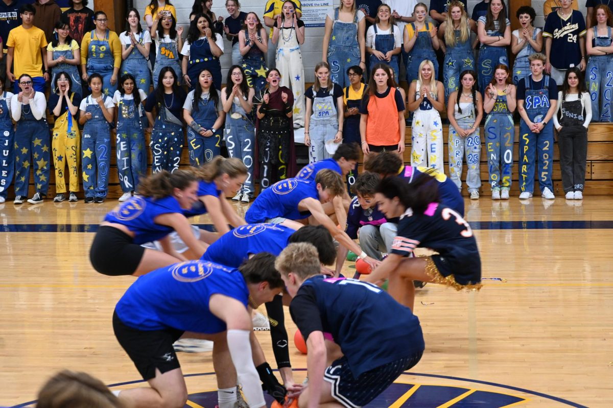 The entire Upper School gathered in the gym on Friday for the annual Pepfest celebration.