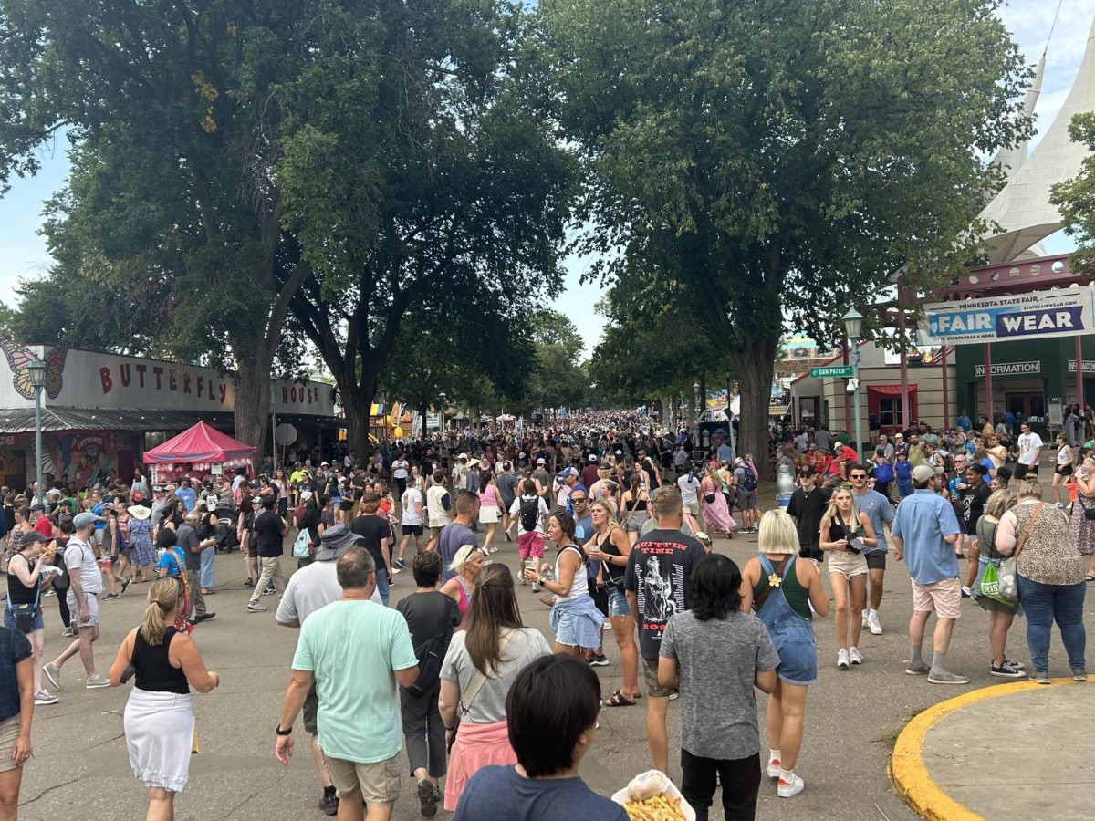 A busy afternoon at the fair.