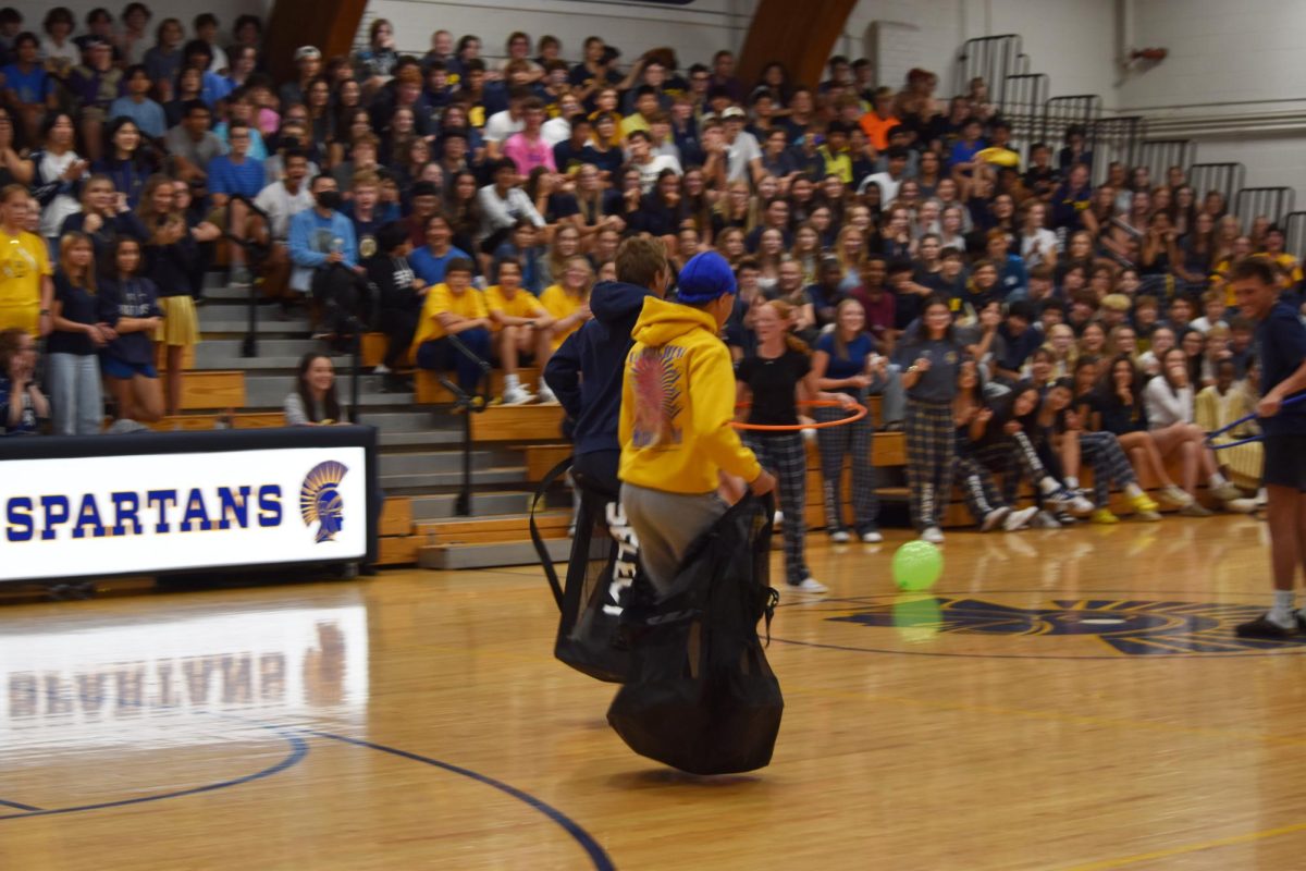 The entire Upper School gathered in the gym on Friday for the annual Pepfest celebration.