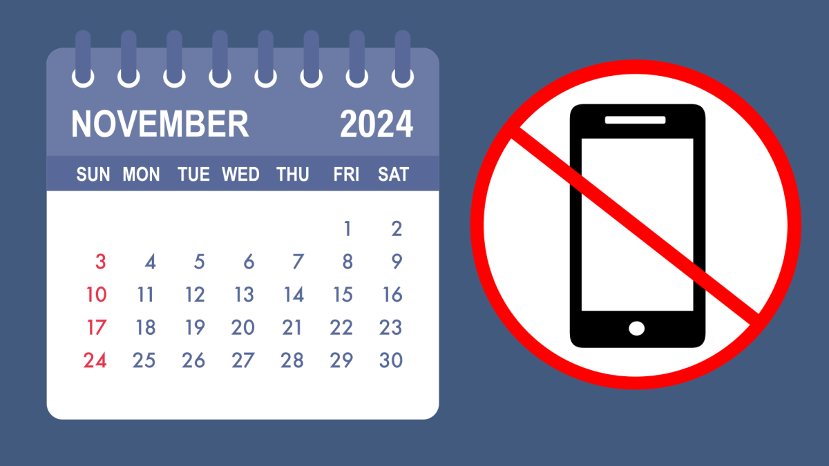 COMING UP. No Phone November will take place over a period of 14 days next month.
©MashroMomo and DG-Studio via Canva.com
