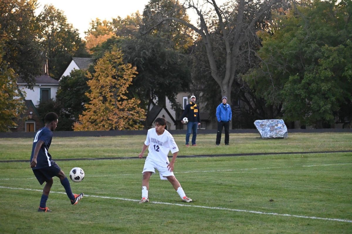 SMOOTH TOUCH. In the final moments of the second half, center attacking midfielder Ezra Straub (‘25) gracefully settles the ball with his first touch. Straub has been a key player for the Spartans so far in 2024, and has contributed a combined ten goals and assists to his team as a recurring starter.