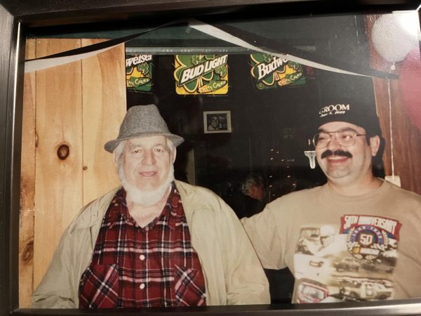 SHARING A SMILE. St.Pierre laughs with his father. Photo submitted by Eugene St. Pierre. 