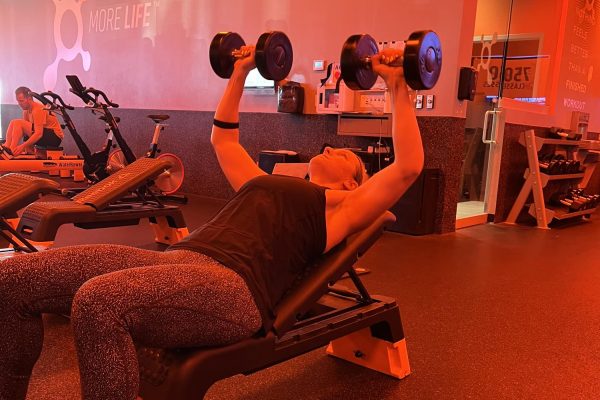 LIMITS. Clare Roney Pushes herself to reach her goals during her OrangeTheory workout session  ( Photo Submitted by Clare Roney)