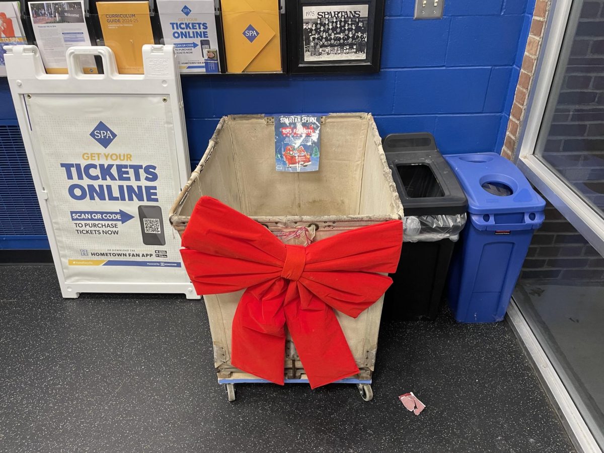 DONTATIONS BIN. The Toys for Tots donations bin can be found in Drake Arena until December 14th.