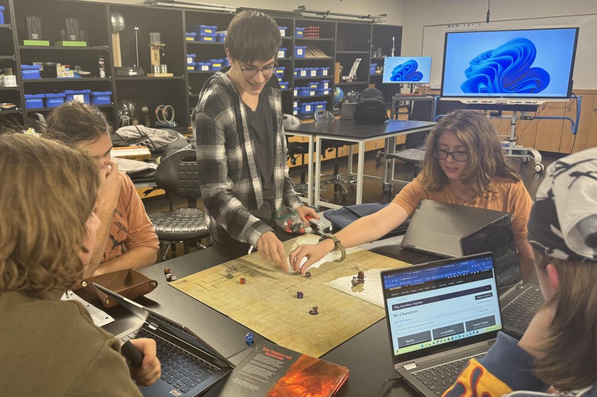 (TABLETOP) GAME ON. The club plays Dungeons and Dragons most Tuesday after school. “Their characters are going on an adventure,” club leader Jack Hickman said, “and I'm kind of running it for them.” 