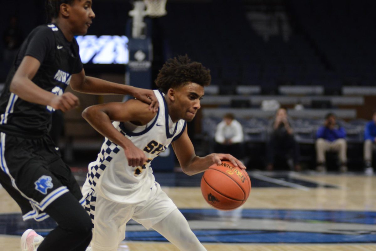 Boys basketball faced off against MPA for the first time this season in a thrilling match at the Target Center.