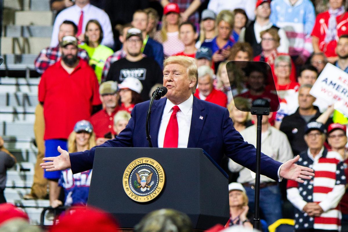 TRUMP RETURNS. Donald Trump speaks to supporters in a campaign stop in Minnesota in 2019. The violence that ensued after his loss in 2020 had some on edge ahead of his Jan. 20 inauguration.(PHOTO: Nicholas Liepins (taken 2019) NSPA Campaign Photo Exchange)