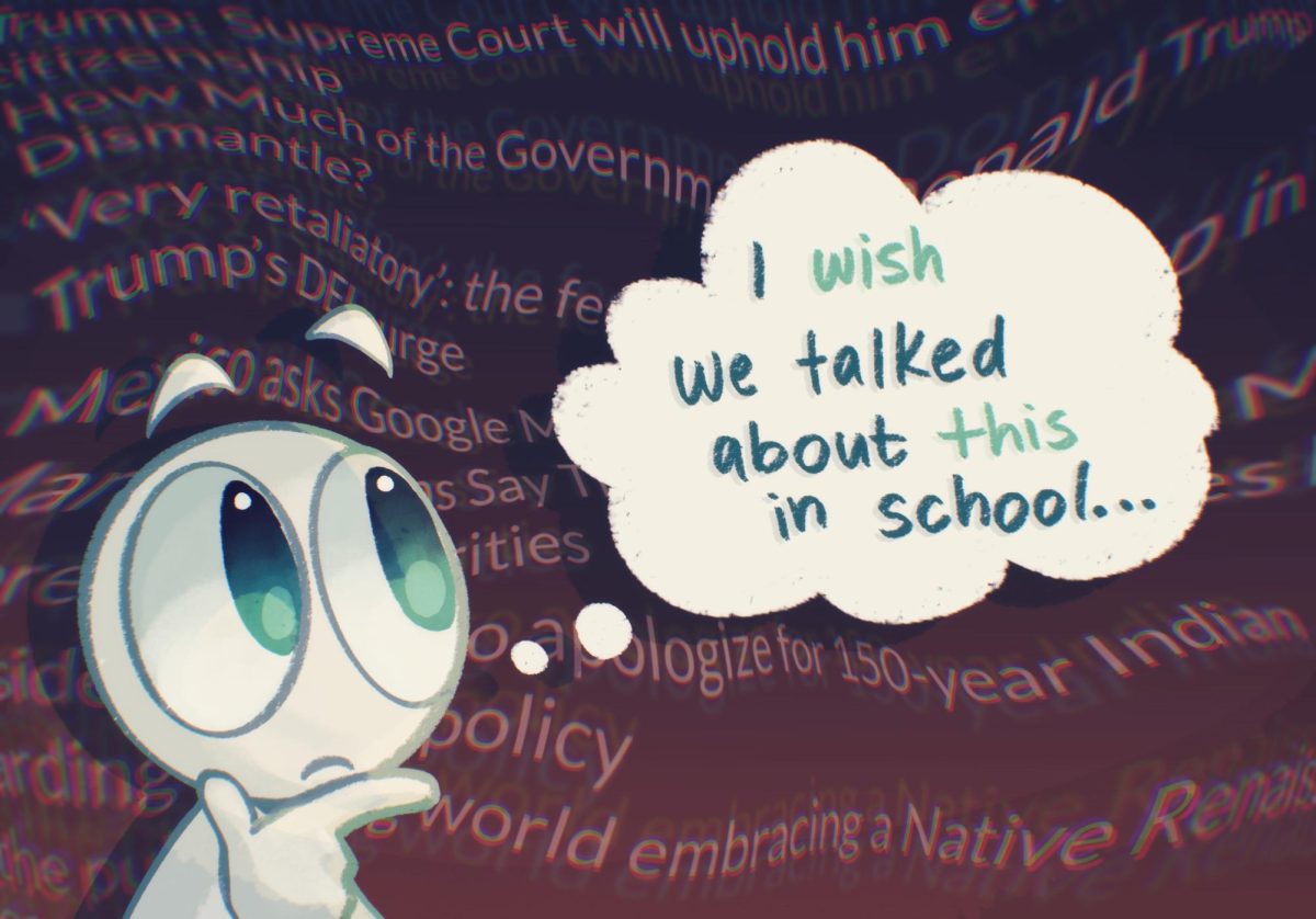 PERSONAL POLITICS. Current events are on the minds of many in the community, making it important that students have space to share their thoughts. Implementing these conversations into class time would provide a natural and comfortable outlet for discussion. 