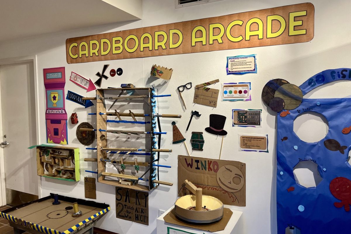 CARDBOARD CRAZE. A variety of cardboard arcade games with two material requirements: to use low-tech materials and materials that can be broken down to create zero waste.